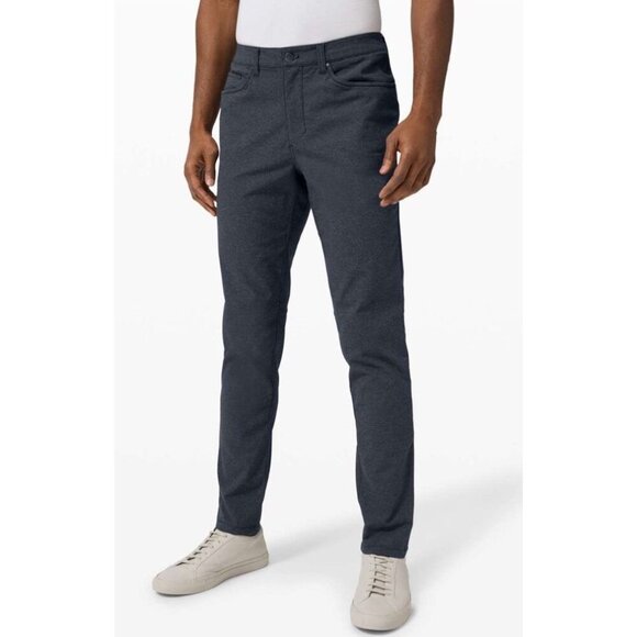 Lululemon ABC Pant Slim *Tech Canvas 34" In Deep Navy Men’s Size 28 Waist - Picture 1 of 9